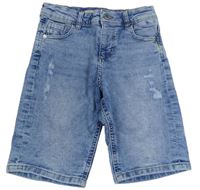 Modré skinny riflové kraťasy s prošoupáním Denim Co.