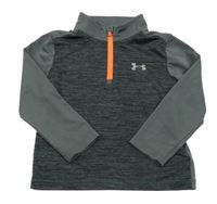 Antracitovo-tmavošedá sportovní funkční mikina s logem Under Armour