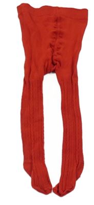 Červené vzorované punčocháče