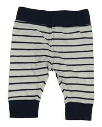 Bílo-tmavomodré pruhované lehké tepláky Dopodopo