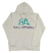 Bílá mikina s nápisem a kapucí