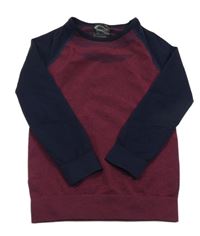 Vínovo-tmavomodré spodní funkční triko Lupilu