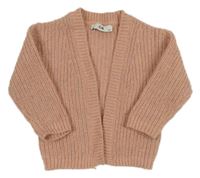 Růžový třpytivý svetrový cardigan C&A