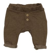 Hnědé tepláky s knoflíky C&A