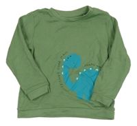 Zelené triko s dinosaurem Fagottino