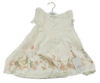 Nové - Smetanové šaty s králíky a květinami George