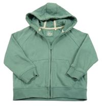 Zelená propínací mikina s kapucí C&A