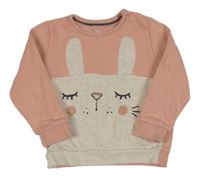 Růžovo-béžová mikina s králíkem F&F