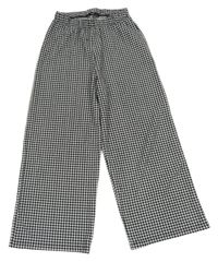 Bílo-černé vzorované culottes kalhoty C&A