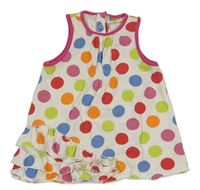 Bílo-barevné puntíkaté bavlněné šaty