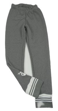 Šedé melírované zateplené legíny