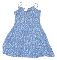 Nové - Modré květované šaty Primark