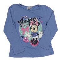 Modré triko s Minnie Disney