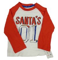 Nové - červeno-bílé triko s nápisem Nutmeg