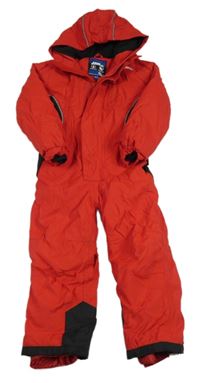 Červená šusťáková zimní kombinéza s kapucí No Fear