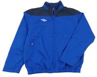 Modro-tmavomodrá šusťáková sportovní bunda s logem Umbro