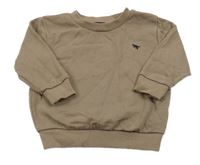 Hnědá mikina s výšivkou Next