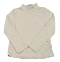 Smetanové žebrované triko 