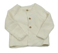 Smetanový propínací svetr s nápisem na zádech George