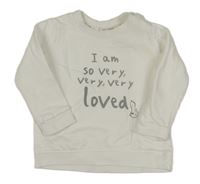 Bílá mikina s nápisem F&F