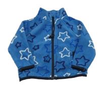 Modrá fleecová propínací mikina s hvězdami dunnes