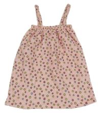 Světlerůžová plyšová noční košile s hvězdičkami 