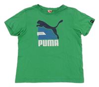 Zelené tričko s logem Puma