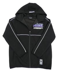 Černá propínací mikina s Minecraft a kapucí Primark
