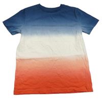 Tmavomodro-bílo-červené tričko Next