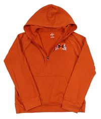 Oranžová mikina s logem a kapucí Under Armour