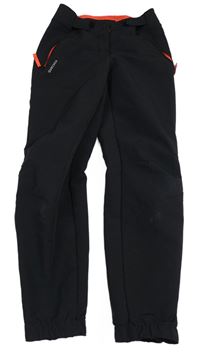 Černo-korálové softshellové kalhoty Quechua