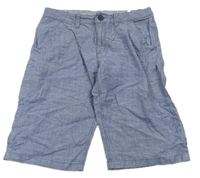 Světlemodré plátěné chino kraťasy H&M