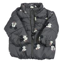 Šedá šusťáková zimní bunda s Mickeym H&M