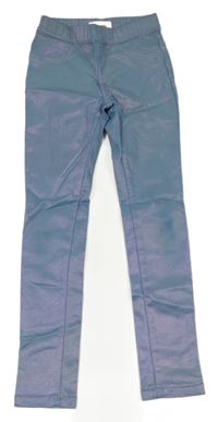 Světlemodro-lila třpytivé džegíny  