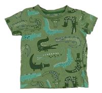 Zelené tričko s krokodýly Mothercare