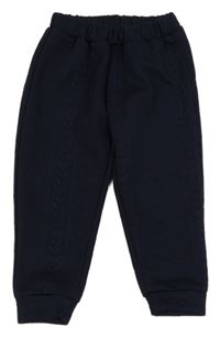 Tmavomodré vzorované tepláky 