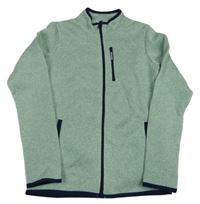 Tyrkysová melírovaná pletená propínací mikina Lily & Dan