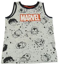 Světlešedo-černé tílko se superhrdiny Marvel