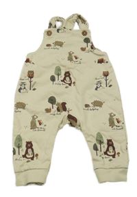 Béžové laclové tepláky se zvířátky Topolino