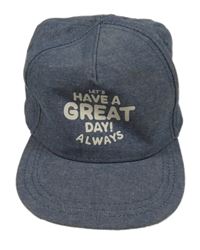 Světlemodrá kšiltovka s nápisem H&M