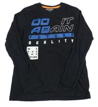 Černé triko s nápisy 