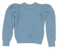 Světlemodrý třpytivý chlupatý svetr Matalan