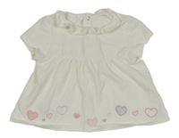 Bílé tričko se srdíčky Mayoral