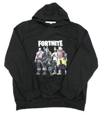 Černá mikina s kapucí - Fortnite 