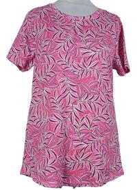 Dámské růžové vzorované tričko zn. M&S