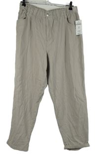 Nové - Dámské béžové široké rifle Pep&Co