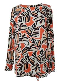 Dámské korálovo-černo-béžové vzorované triko Bonita 