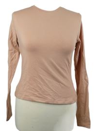 Dámské světlerůžové crop triko H&M