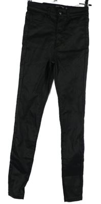 Dámské černé potažené skinny kalhoty I saw it first 