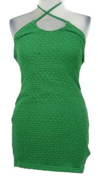 Dámské zelené háčkované minišaty Shein 